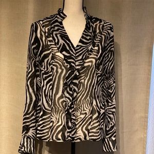 Animal print Jones New York blouse. Size 8